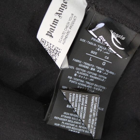 Palm Angels College University Shirt Womens Large Black Pink Logo Streetwear - Picture 6 of 6